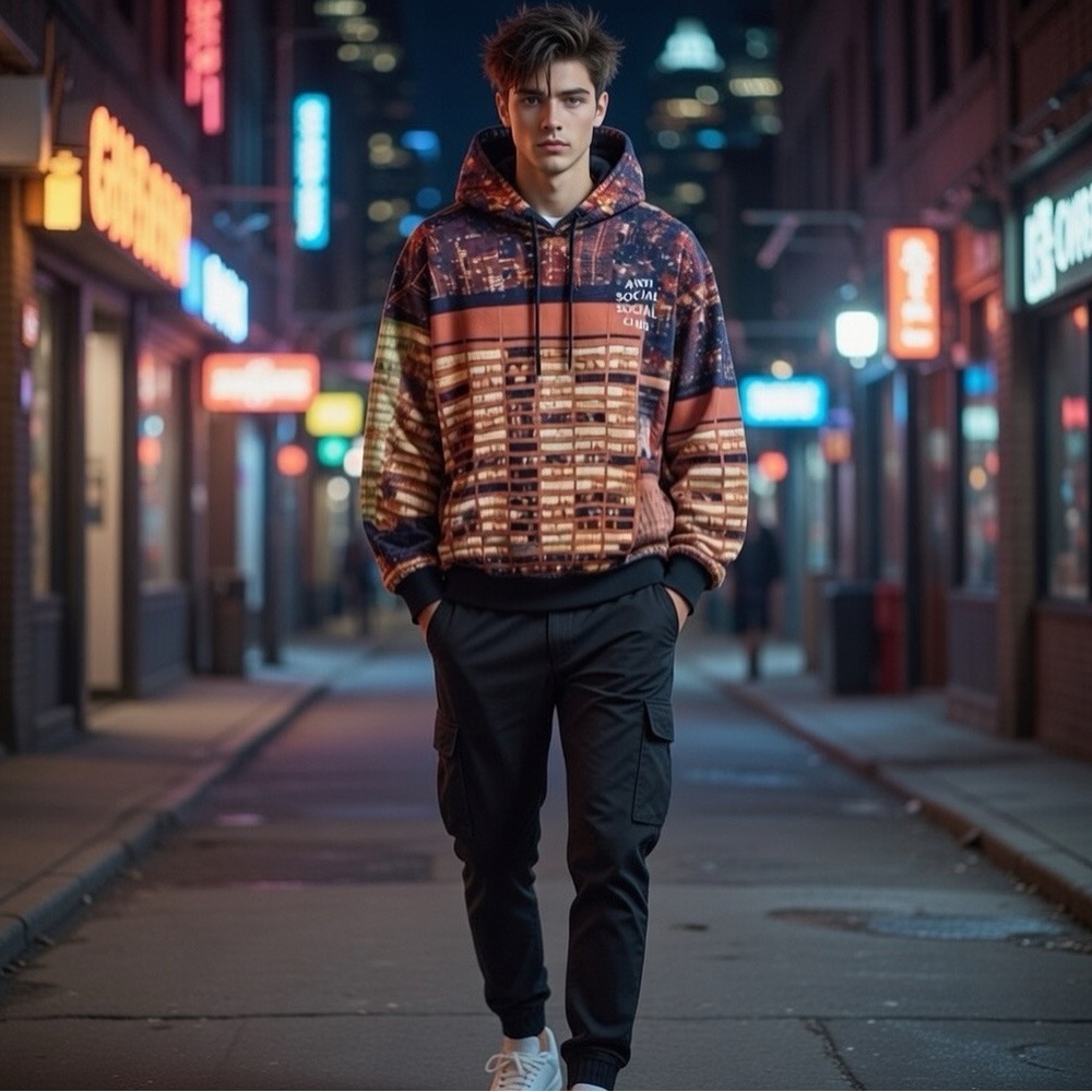 Anti Social Social Club Urban Skyline Sweater - Multicolor